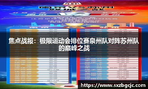 焦点战报：极限运动会排位赛泉州队对阵苏州队的巅峰之战